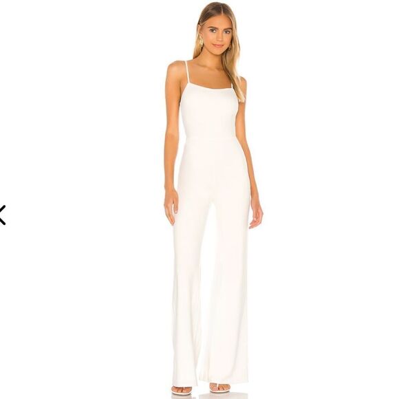 NWT Lovers + Friends Revolve Lavinia Jumpsuit White Large Revolve - Picture 1 of 16